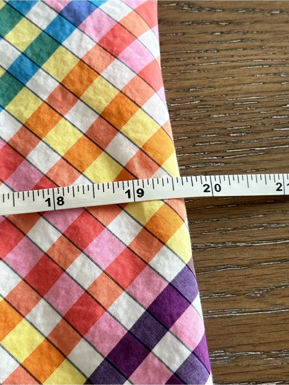 J. Crew Multicolor Rainbow Gingham Tie-Neck Dress Size 2